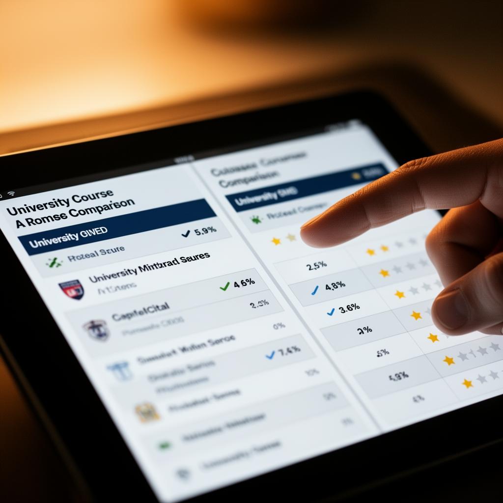 Compare shortlisted courses side-by-side.